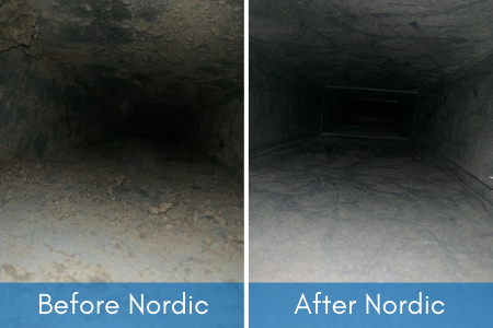 Duct Cleaning Before and After | Nordic Temperature Control